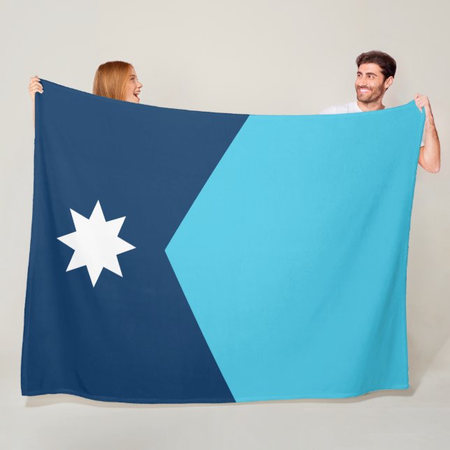 Minnesota Statlig flagga Fleecefilt (På plats)