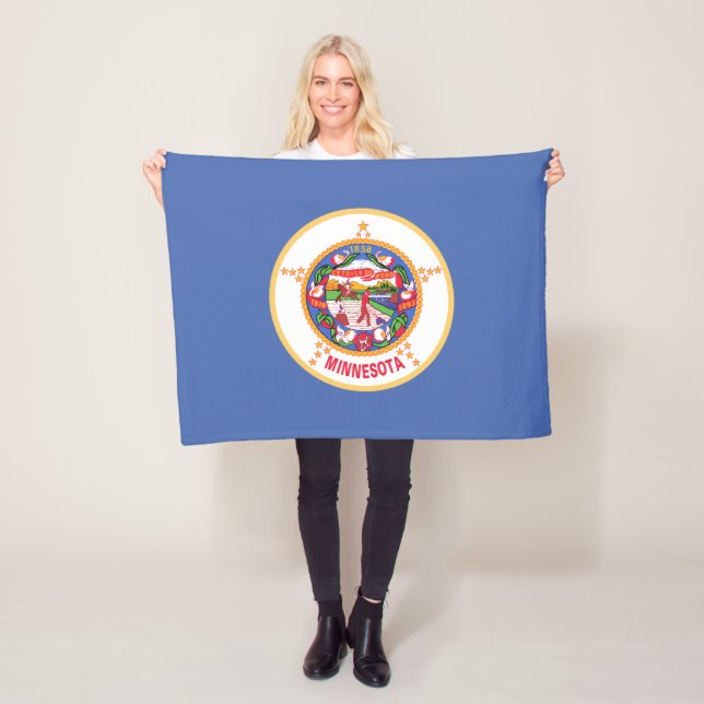 Minnesota Statlig flagga Fleecefilt (På plats)