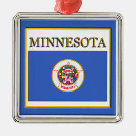 Minnesota Statlig flagga julprydnad Julgransprydnad Metall