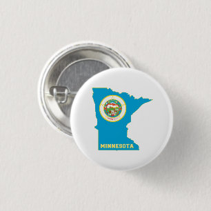 Minnesota Statlig flagga Karta Knapp