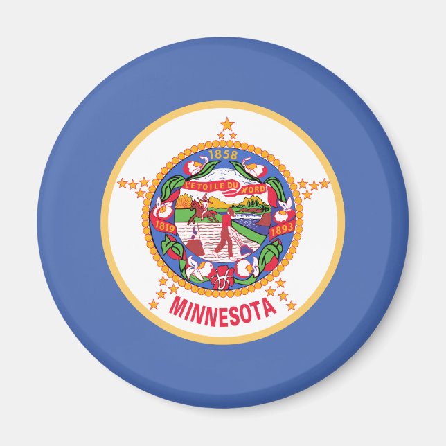 Minnesota Statlig flagga Magnet (Framsidan)