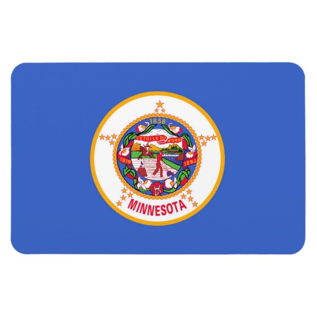 Minnesota Statlig flagga Magnet (Horisontell)