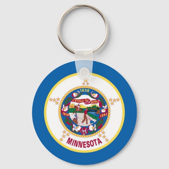 Minnesota Statlig flagga Nyckelring (Framsida)