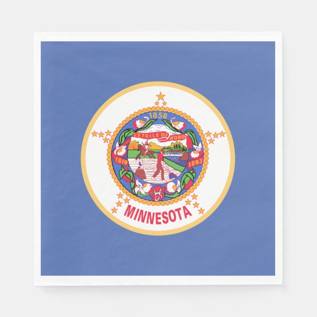 Minnesota Statlig flagga Pappersservett (Framsidan)