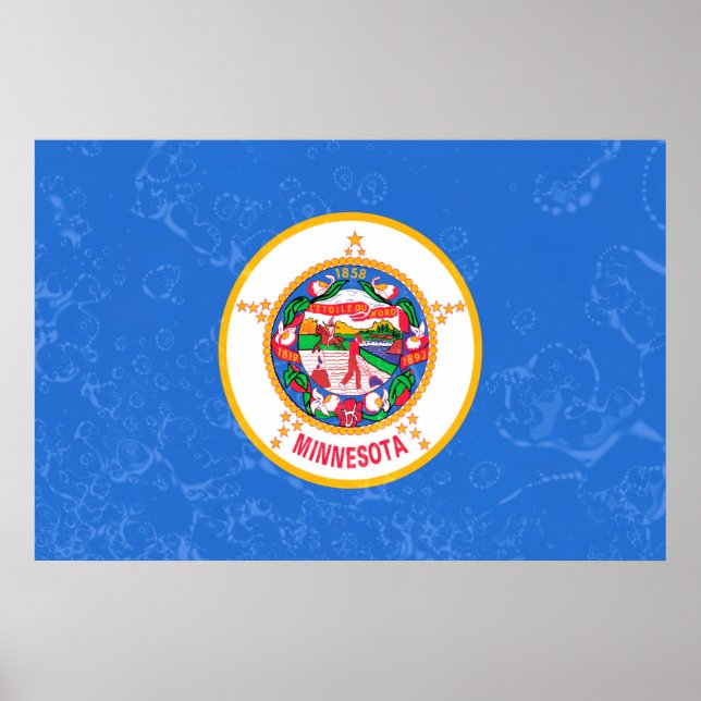 Minnesota Statlig flagga poppart Poster (Framsidan)