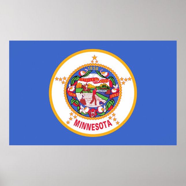 Minnesota Statlig flagga Poster (Framsidan)