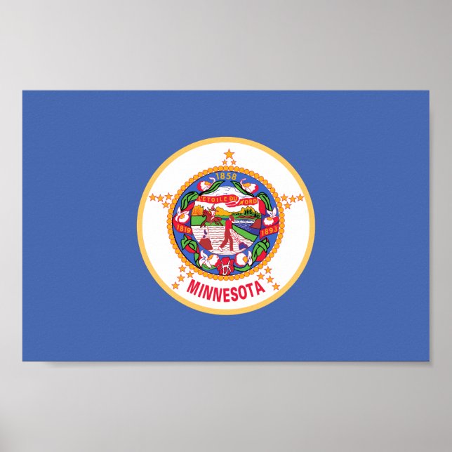 Minnesota Statlig flagga Poster (Framsidan)