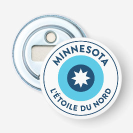 Minnesota Statlig flagga Roundel Flasköppnare