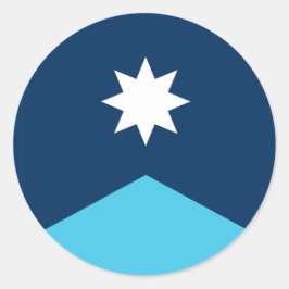 Minnesota Statlig flagga Runt Klistermärke