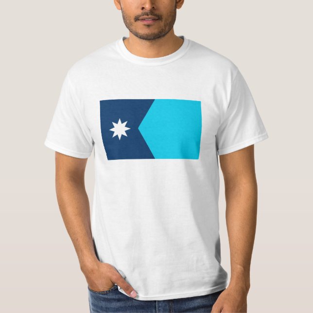 Minnesota Statlig flagga Shirt T Shirt (Framsida)
