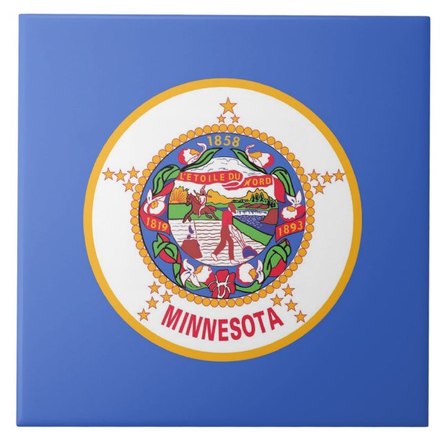 Minnesota Statlig flagga Tile Kakelplatta (Framsidan)
