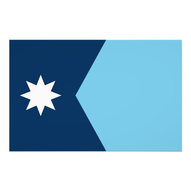 Minnesota Statlig flagga USA Fototryck (Framsidan)