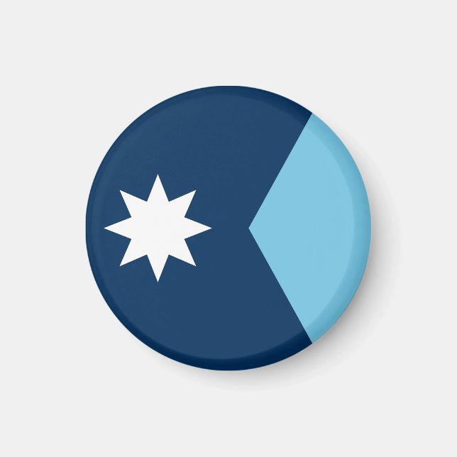 Minnesota Statlig flagga USA Magnet (Framsidan)