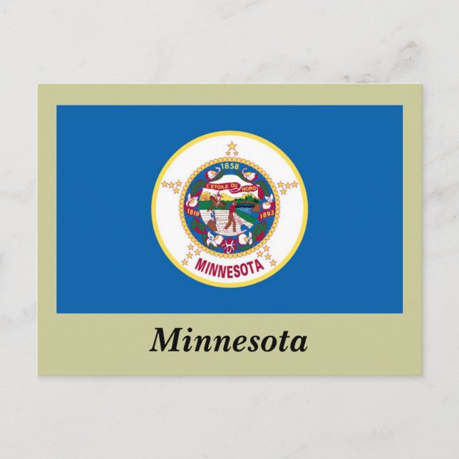 Minnesota Statlig flagga Vykort (Framsida)