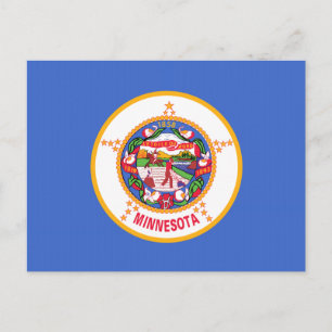 Minnesota Statlig flagga Vykort