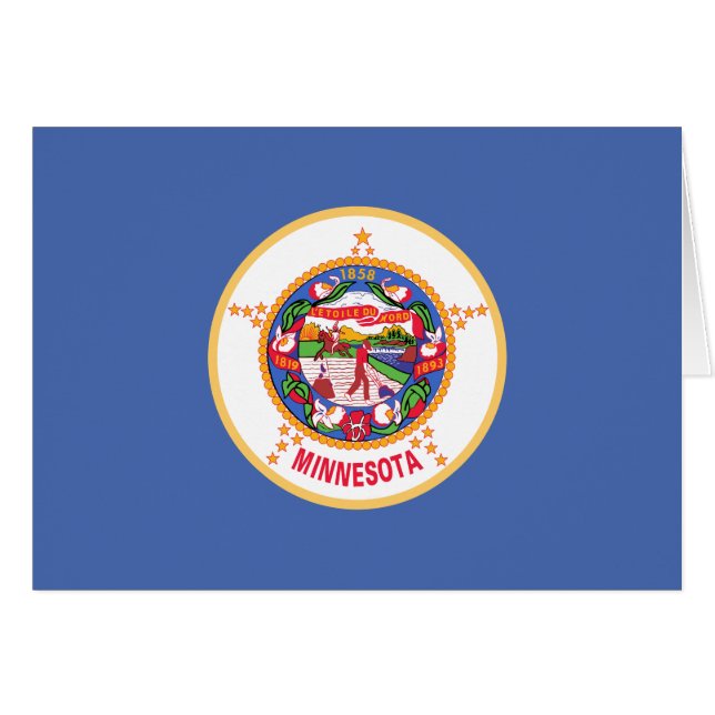 Minnesota statsflagga hälsningskort (Framsidan Horizontal)