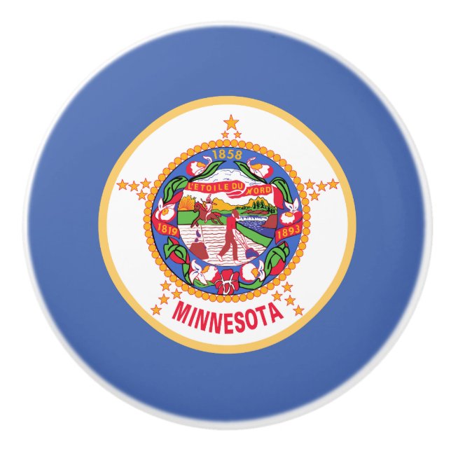 Minnesota statsflagga knopp (Framsidan)