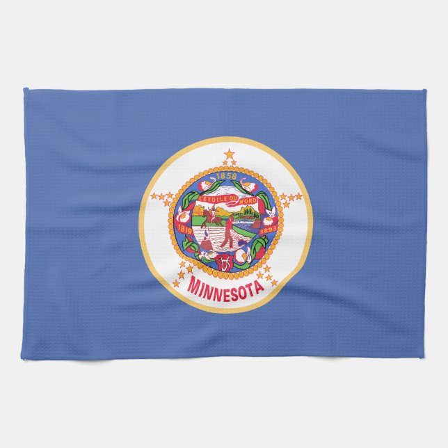 Minnesota statsflagga kökshandduk (Horisontell)
