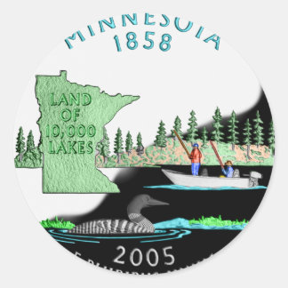 Minnesota Sticker Runt Klistermärke