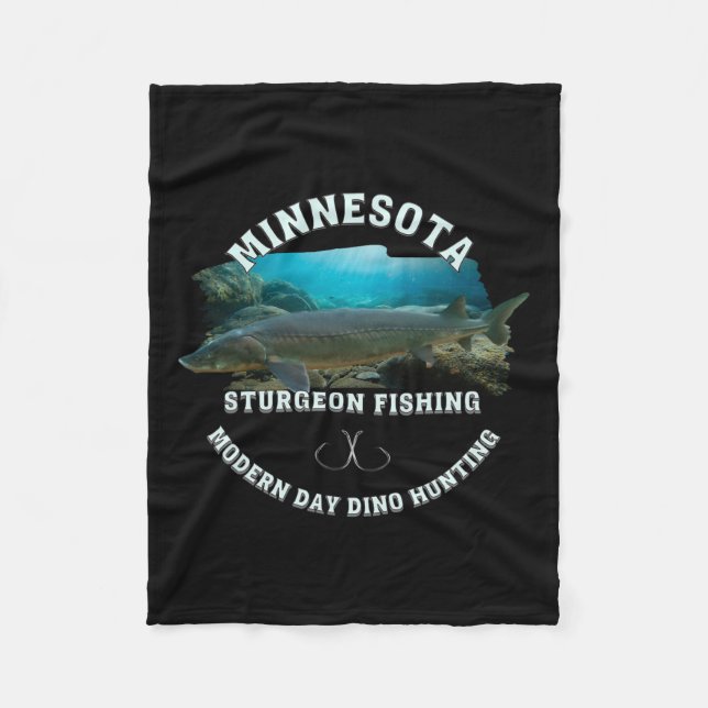 Minnesota Störfiske Modern Dinosaurjakt Fleecefilt (Framsidan)