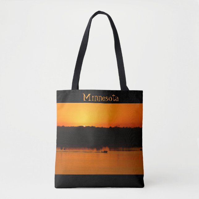 Minnesota Sunset-LadybSlipper Tote Tygkasse (Framsida)