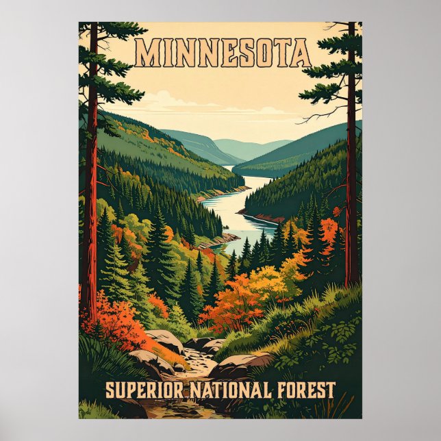 Minnesota Superior National Forest V01 Poster (Framsidan)