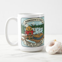 Minnesota Tater Tot Hotdish Retro Maskot Kaffe Mu