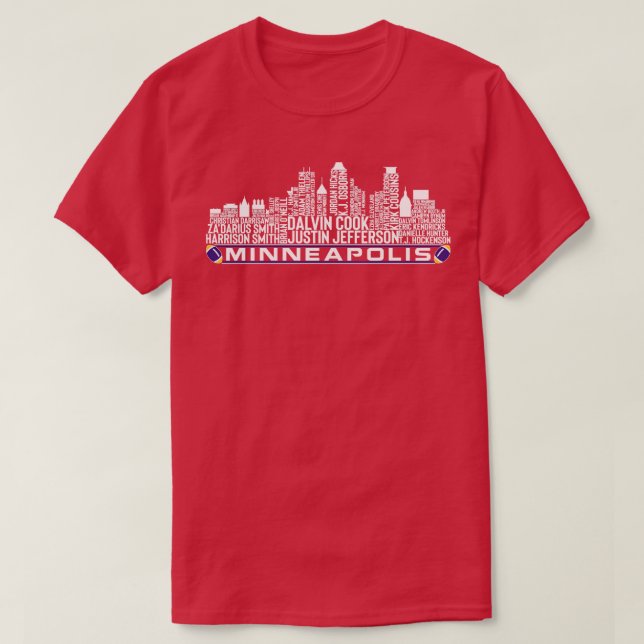 Minnesota Team 23 Player Roster Minneapolis City T Shirt (Design framsida)