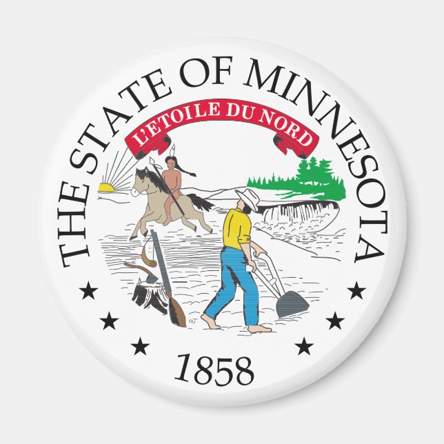 Minnesota-tecken Magnet (Framsidan)