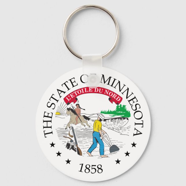 Minnesota-tecken Nyckelring (Framsida)