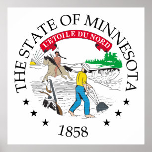 Minnesota-tecken Poster