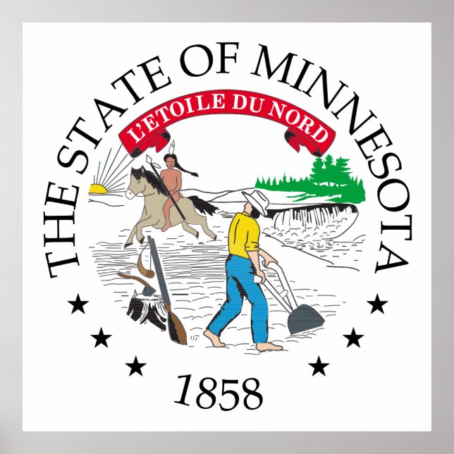 Minnesota-tecken Poster (Framsidan)