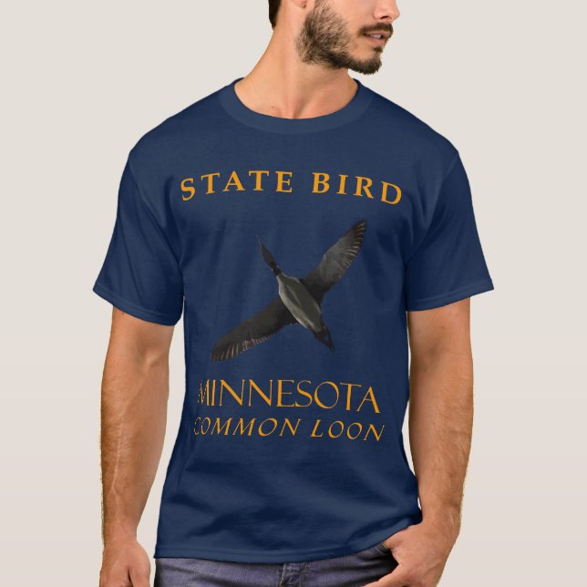 Minnesota Territory Fågel Storlom T Shirt (Framsida)