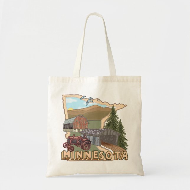Minnesota Tote Bag Tygkasse (Framsidan)