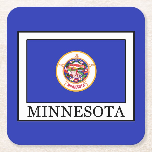 Minnesota Underlägg Papper Kvadrat (Framsidan)