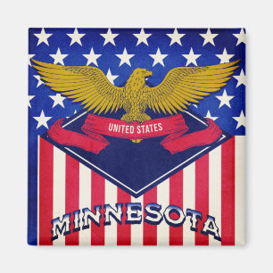 Minnesota USA flagga Magnet