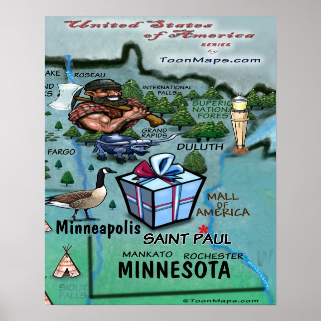 Minnesota USA Poster (Framsidan)