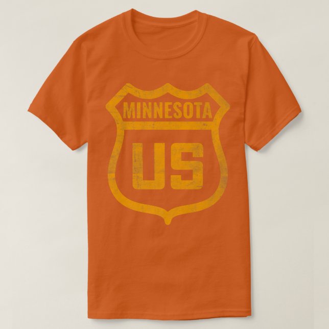 Minnesota - USA: s utträngda västerut på motorväg T Shirt (Design framsida)