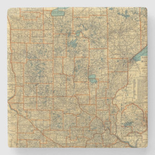 Minnesota vägkarta underlägg sten