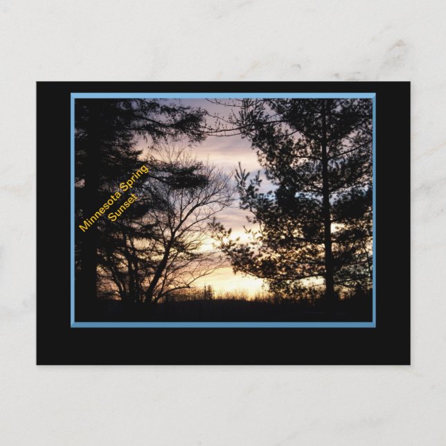 Minnesota Vår Solnedgång Postkort Vykort (Framsida)