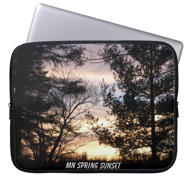 Minnesota Vår Sunset Laptop sleeve (Framsidan)