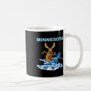 Minnesota Vattenskidor Älg Moose Lake Semester  Kaffemugg