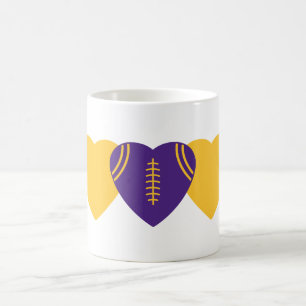Minnesota Vikings Football Heart Design Kaffemugg