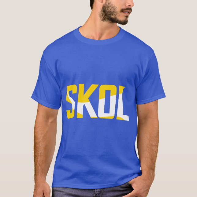 Minnesota Vikings-textdesign, omvänd T Shirt (Framsida)