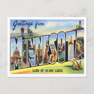 Minnesota Vintage Big Brev-vykort Vykort