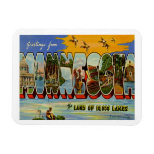 Minnesota Vintage resor Magnet