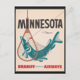 Minnesota Vintage resor Vykort