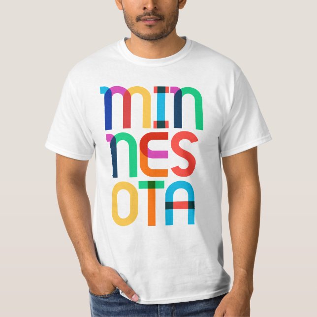 Minnesota Vintage Retro-popup Art. 80s T Shirt (Framsida)