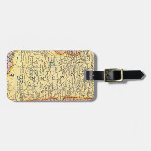 Minnesota vintagekarta bagagebricka