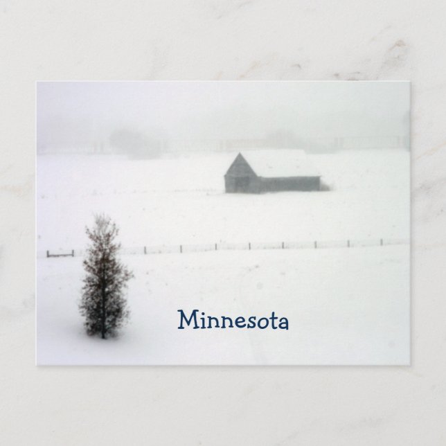 Minnesota vintervykort vykort (Framsida)